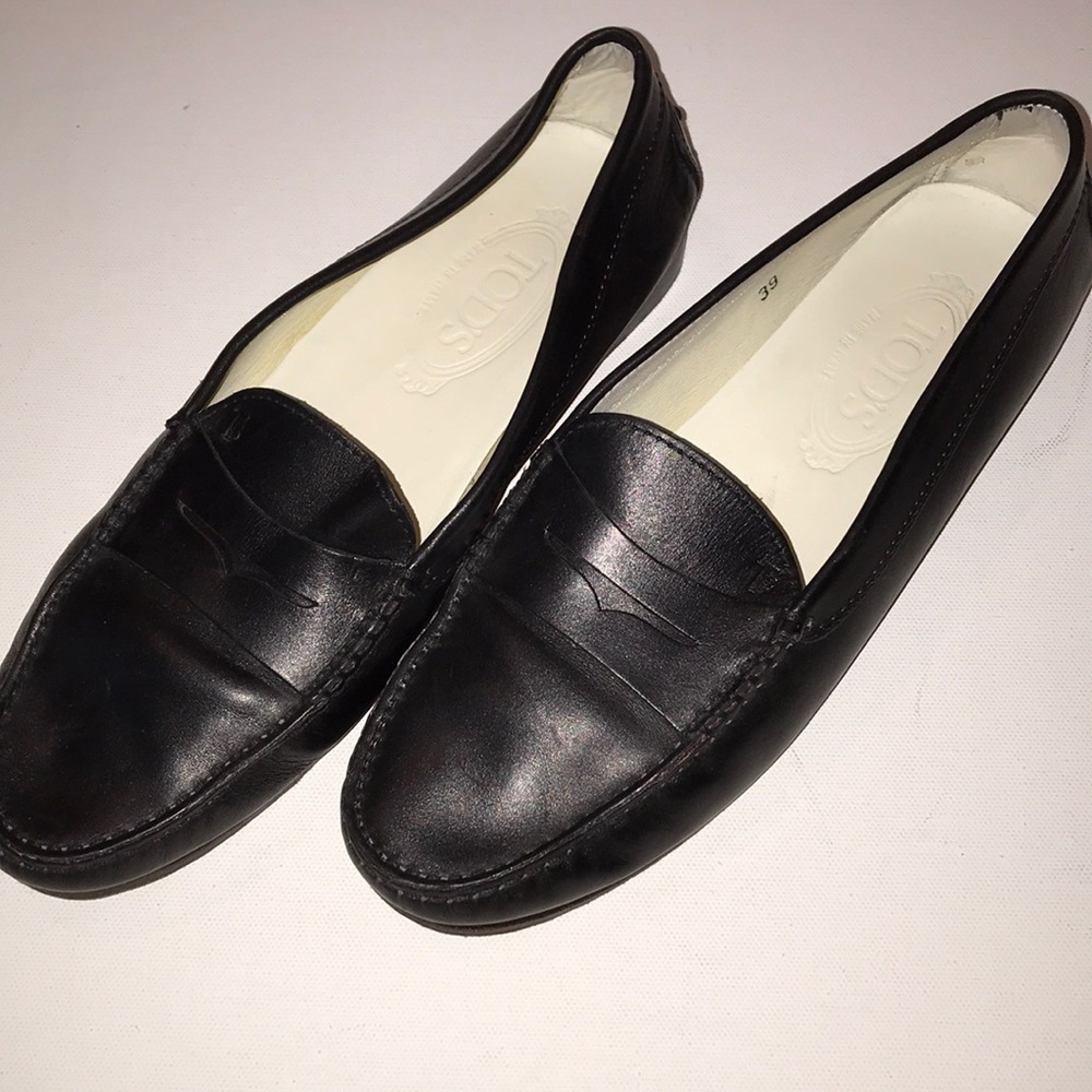 Todd Black Leather Penny Loafer